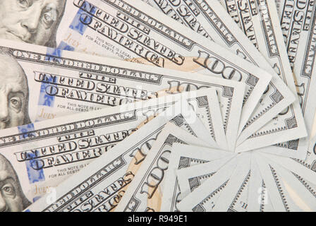 Mandala caleidoscopio dal denaro. Abstract denaro sfondo pattern raster ripetere mandala cerchio. Foto Stock