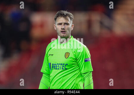 Xviii dicembre 2018, Riverside Stadium, Middlesbrough, Inghilterra; Carabao Coppa EFL, Quarti di Finale, Middlesbrough vs Burton Albion : Bradley Collins (40) di Burton Albion Credito: Mark Cosgrove/News immagini English Football League immagini sono soggette a licenza DataCo Foto Stock