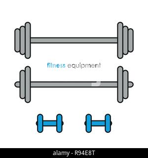 Attrezzatura fitness barbell pittogramma icona illustrazione vettoriale EPS10 Illustrazione Vettoriale