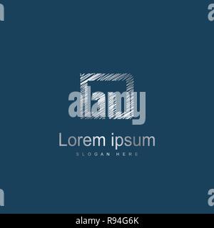 Lettera iniziale GD Modello Logo Design Vettoriali Illustrazione Vettoriale