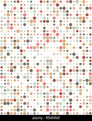 Vettore di Seamless pattern con puntini colorati, sfondo Foto Stock