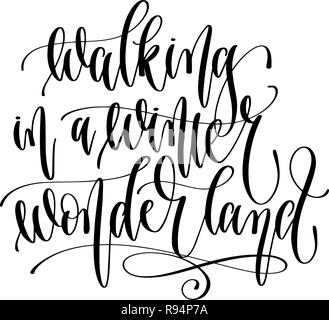 Meraviglie invernali - scritte a mano il testo di iscrizione Illustrazione Vettoriale