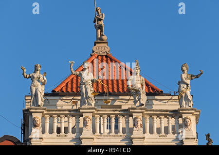 Casa Dorata Dlugi Targ lungo Market street Danzica Polonia Polonia Foto Stock