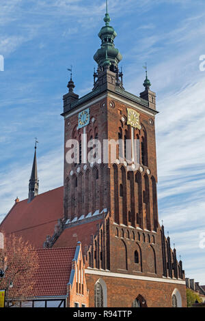 La chiesa di Saint Catherine Danzica Polonia Polonia Foto Stock