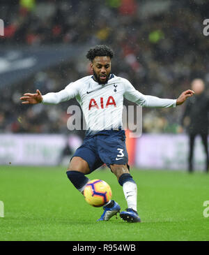 Danny Rose degli Spurs durante la partita di Premier League tra Tottenham Hotspur e Burnley allo Stadio di Wembley, Londra, 15 dicembre 2018 Photo Simon Dack / Telephoto Images solo uso editoriale. Niente merchandising. Per le immagini di calcio si applicano restrizioni fa e Premier League inc. Non è consentito l'utilizzo di Internet/dispositivi mobili senza licenza FAPL. Per ulteriori dettagli, contattare Football Dataco Foto Stock