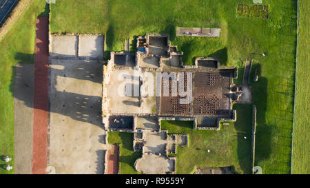 Vista aerea di Wroxeter (Viroconium Cornoviorum) Città romana Wroxeter Shropshire West Midlands England Regno Unito Foto Stock