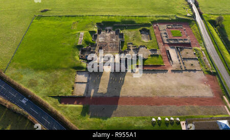 Vista aerea di Wroxeter (Viroconium Cornoviorum) Città romana Wroxeter Shropshire West Midlands England Regno Unito Foto Stock