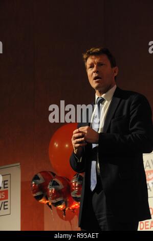 Richard Tice, il fondatore di lasciare significa lasciare, in corrispondenza di un evento di campagna a Londra. Foto Stock