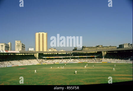 Partita di cricket a Wankhede Stadium, Bombay, Mumbai, India Foto Stock