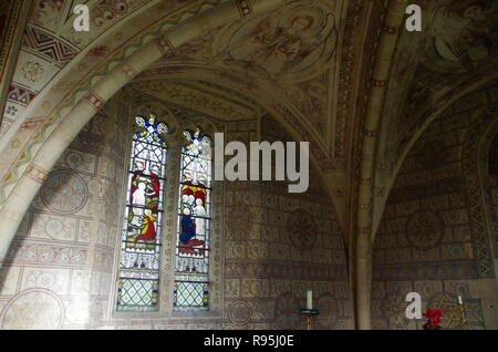 La Chiesa di San Giorgio. Hampnet. La Macmillan modo. A lunga distanza trail. Gloucestershire. Cotswolds. In Inghilterra. Regno Unito Foto Stock