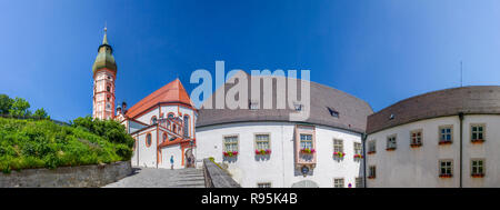 Abbey Andechs, Baviera, Germania Foto Stock