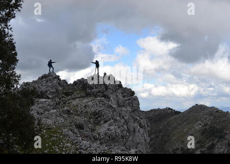 Sendero El Pinsapar, pineta escursione da grazalema Benamahoma per Foto Stock