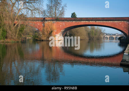 Brunel il ponte ferroviario a Maidenhead Foto Stock