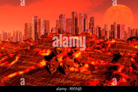 Mondo morente e il fine di tutta la vita. Foto Stock