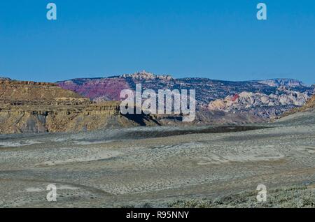 Utah, grande acqua, viste da pioppi neri americani Canyon Road Foto Stock