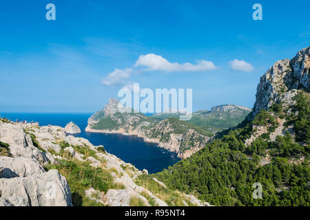 Mallorca Aussichtspunkt Es Colomer, Maiorca Viewpoint Es Colomer Foto Stock