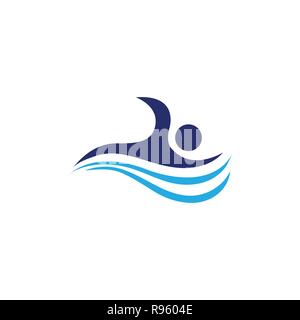 Vettore di nuoto art design Illustrazione Vettoriale