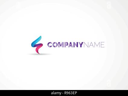 Modello di Logo con bellissima icona illustrazione. Basta cambiare il nome della società e sei pronto per andare. Illustrazione Vettoriale