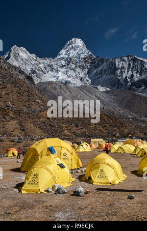 Ama Dablam Campo Base Everest, regione, Nepal Foto Stock