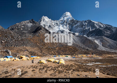 Ama Dablam Campo Base Everest, regione, Nepal Foto Stock