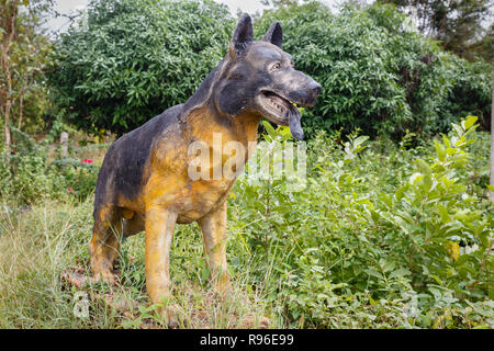 Pastore Tedesco statua di pietra Foto Stock