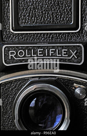 Vintage Rolleiflex twin reflex fotocamera a pellicola Foto Stock