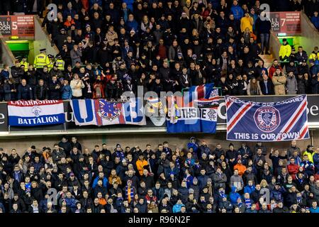 Easter Road, Edimburgo, Regno Unito. Xix Dec, 2018. Ladbrokes Premiership, Hibernian versus; Rangers Rangers fan Credito: Azione Sport Plus/Alamy Live News Foto Stock