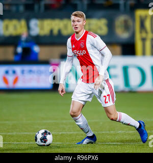 KERKRADE, Roda JC - Ajax, calcio, KNVB Beker, Coppa Nazionale gioco, stagione 2018-2019, 19-12-2018, Parkstad Limburg Stadium, Ajax player Perr Schuurs Foto Stock