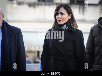 Foto di Claudio Martinelli/LaPresse20-12-2018 Trento, ItaliaCronacaTrento, i funerali di Antonio MegalizziNella foto: Mara Carfagna, vice presidente della cameraPhoto Claudio Martinelli/LaPresseDecember 20th, 2018 Trento, ItalyNewsThe funerale di Antonio Megalizzi, 29-anno vecchio giornalista italiano morto venerdì dopo che egli è stato colpito alla testa durante il Dicembre 11 attacco terroristico a Strasburgo Foto Stock