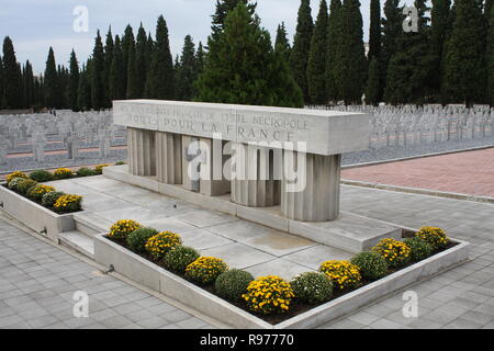 Zeitelnik WWI francese cimitero militare di Salonicco, Grecia - Immagine Foto Stock