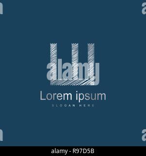 Lettera iniziale LU Logo vettore di modello di progettazione. Lettera astratta logo design Illustrazione Vettoriale