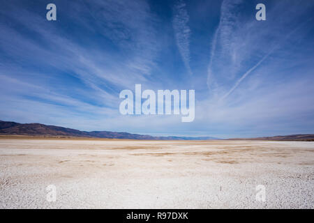 Dry Lake bed di alcali medio vicino Lago di Cedarville California. Foto Stock