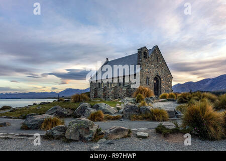 La Chiesa del Buon Pastore, Tekapo, Canterbury, Isola del Sud, Nuova Zelanda Foto Stock