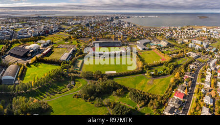 Area Laugardalur, Reykjavik, Islanda Foto Stock
