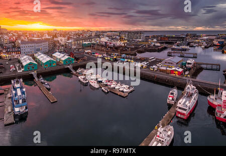 Antenna - Reykjavik Harbour, Reykjavik, Islanda Foto Stock