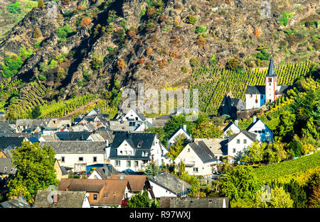 Alken città sul fiume Moselle in Renania-Palatinato, Germania Foto Stock