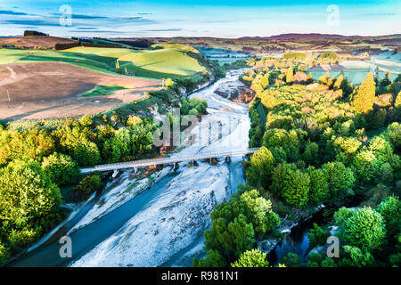 Fiume Opihi Nuova Zelanda Foto Stock