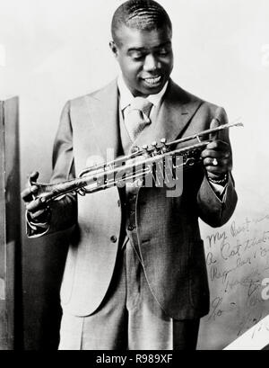 Louis Armstrong, trompetista y cantante estadounidense de jazz. Chicago, 1931. Foto Stock