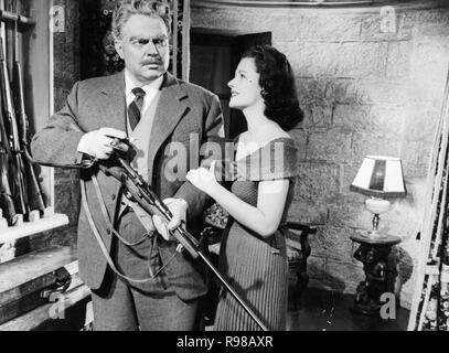 Pellicola originale titolo: TROUBLE IN THE GLEN. Titolo inglese: TROUBLE IN THE GLEN. Anno: 1954. Direttore: Herbert WILCOX. Stelle: Orson Welles; Margaret Lockwood. Credito: Repubblica Pictures / Album Foto Stock