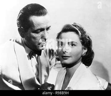 Pellicola originale titolo: Casablanca. Titolo inglese: Casablanca. Anno: 1942. Direttore: Michael Curtiz. Stelle: Humphrey Bogart; Ingrid Bergman. Credito: WARNER BROTHERS / Album Foto Stock