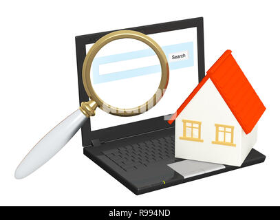 Immagine concettuale - Ricerca di informazioni in Internet Foto Stock