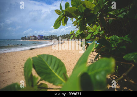 Unawatuna beach nel distretto di Galle, Sri Lanka Foto Stock