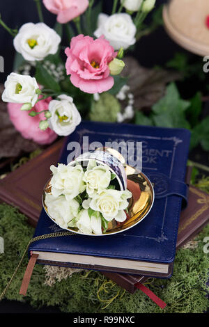 Libro di magia incantesimi a Malvern autunno mostra Foto Stock