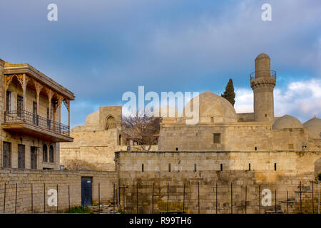 Vista posteriore del Palazzo di Shirvanshahs, Baku, Azerbaijan Foto Stock