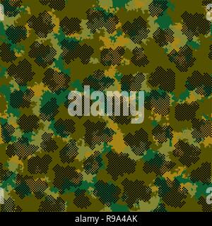 Fashion Design camo. Nuvole a colori perfetta configurazione vettore. Alla moda tessuto camouflage pattern. Illustrazione Vettoriale