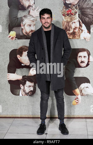 Mario Casas assiste alle Tiempo Despues di premiere del film al cinema Capitol di Madrid. Foto Stock