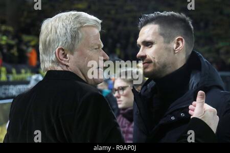 Dortmund, Germania. Xxi Dec, 2018. firo Calcio, 21.12.2018 Prima Bundesliga, stagione 2018/2019 BVB Borussia Dortmund - VfL Borussia Monchengladbach, Gladbach, Borussia Monchengladbach 2: 1 Oliver KAHN con Sebastian KEHL | Utilizzo di credito in tutto il mondo: dpa/Alamy Live News Foto Stock