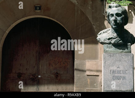 CHOPIN, Frederic (1810-1849). Compositore polacco. Busto. Maiorca. Isole Baleari. Spagna. Foto Stock