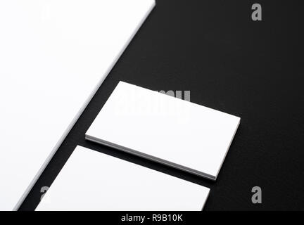 Primo piano business cards modello di progetto Foto Stock
