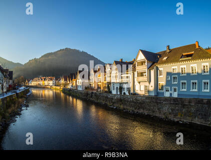 Fiume Kinzig a Wolfach Foto Stock